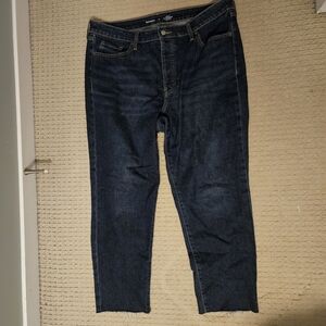 Old Navy Women's Dark Blue Straight Leg Jeans